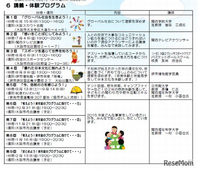 講座・プログラムの内容