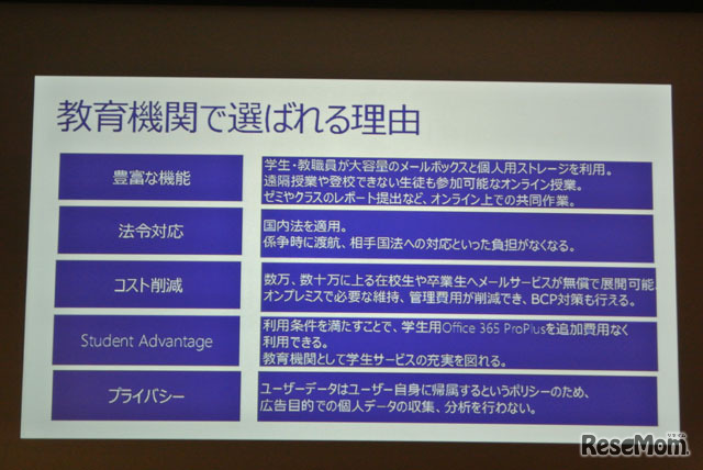 Office 365 Educationが教育機関で選ばれる理由