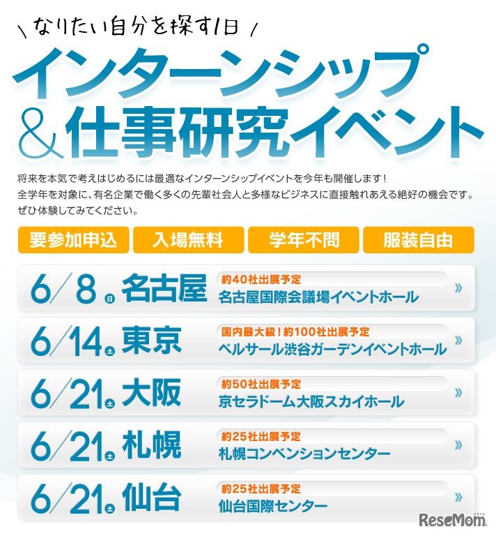 キャリアフォーラム　インターンシップ&仕事研究イベント