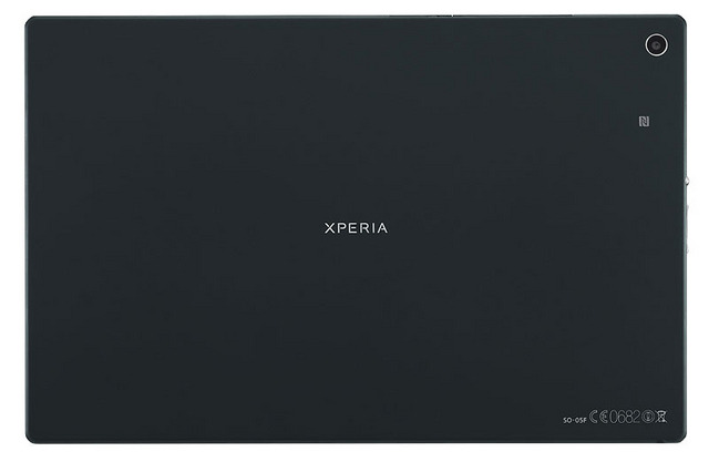「Xperia Z2 Tablet SO-05F」ブラックモデル背面