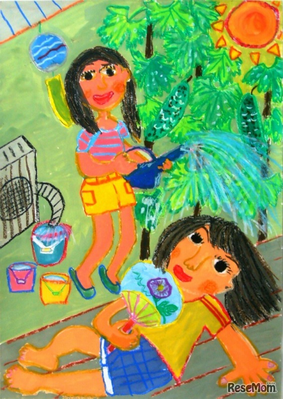 昨年の優秀賞「ゴーヤカーテンで涼しかった夏」