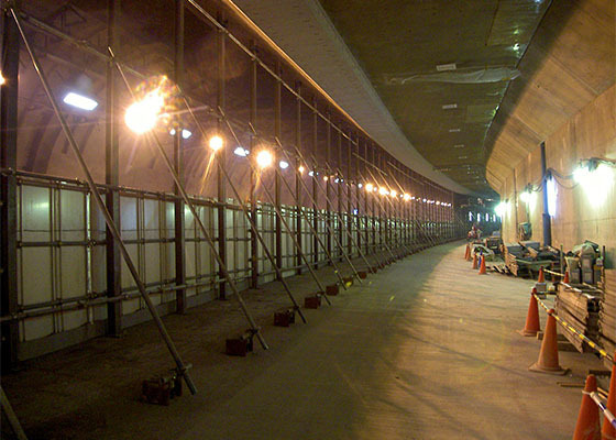 工事中の首都高・大橋ジャンクション