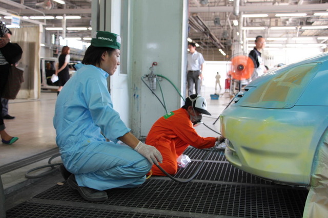 ホンダボディサービス栃木で開催された「夏休み工場見学会」