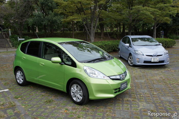 フィットHV と プリウス フィットHV と プリウス