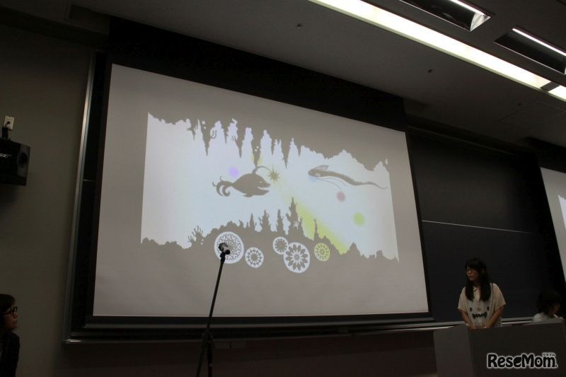 作品部門 準グランプリ「きりえほん～しんかいさんぽ～。モノトーンが美しく、また幻想的でもあり、アナログ・デジタルを超えた作品