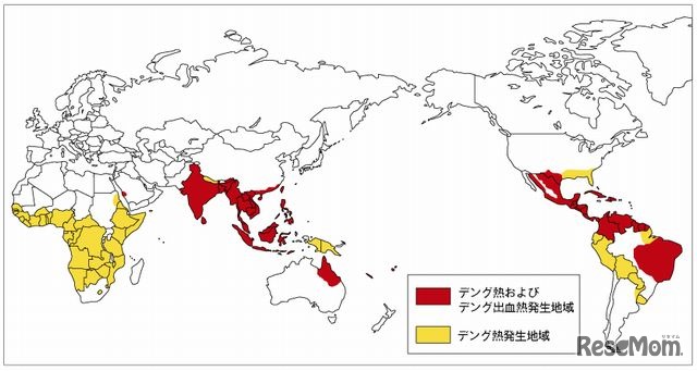 デング熱・デング出血熱の発生地域