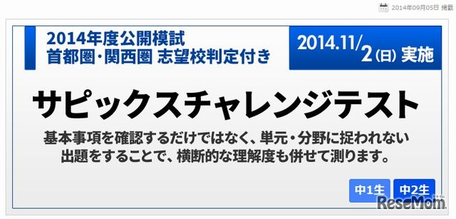 サピックスチャレンジテスト