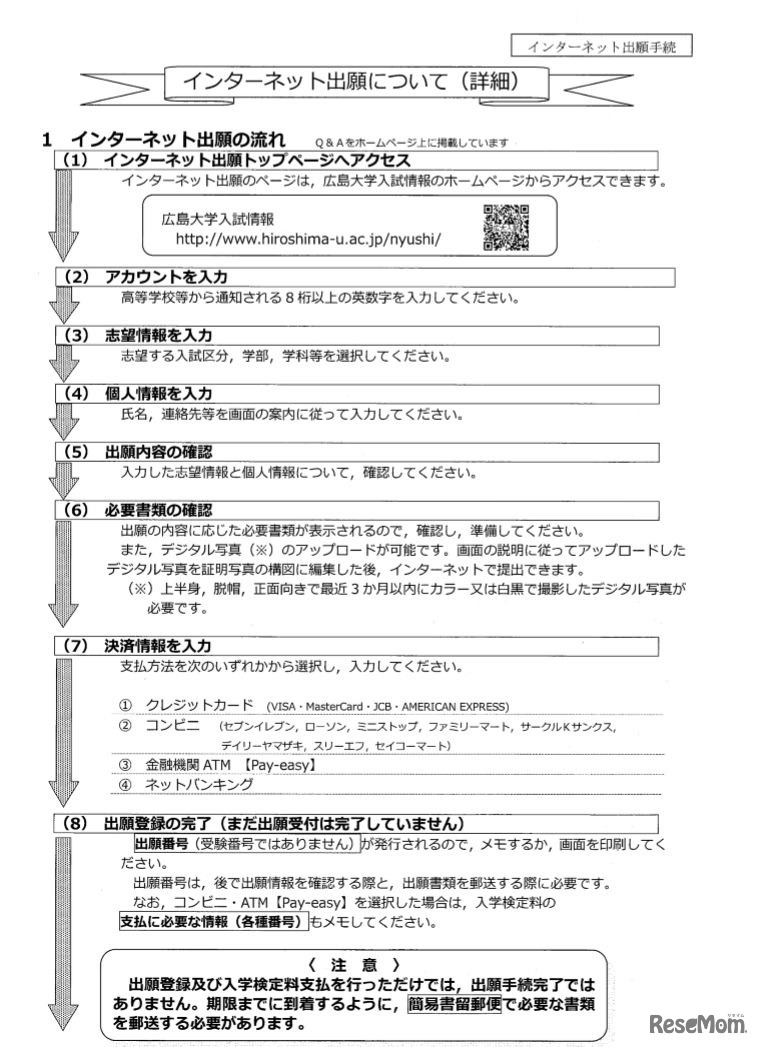 インターネット出願について（一部）
