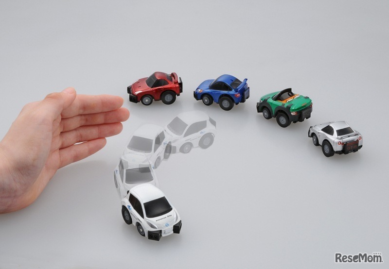 手をかざして進路を変更