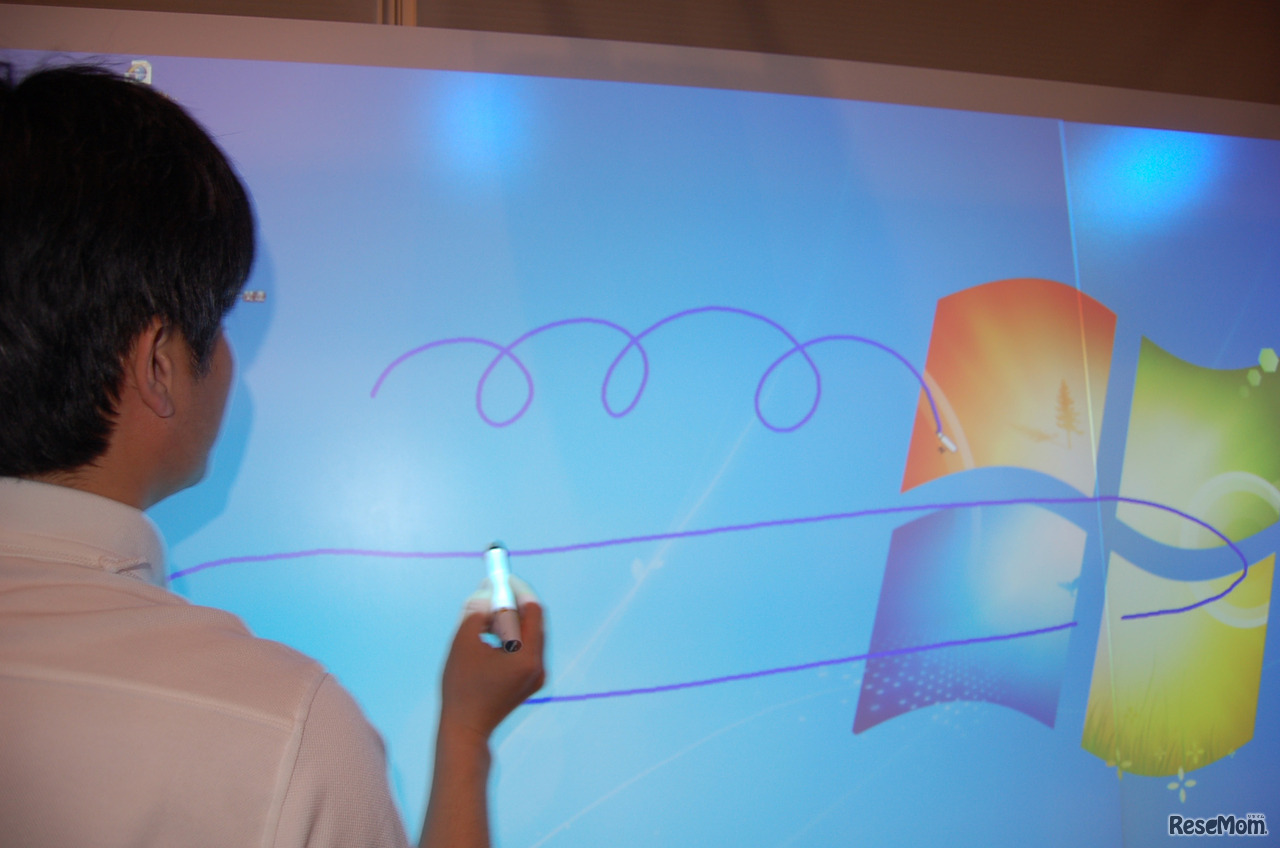 ペンで線を記入