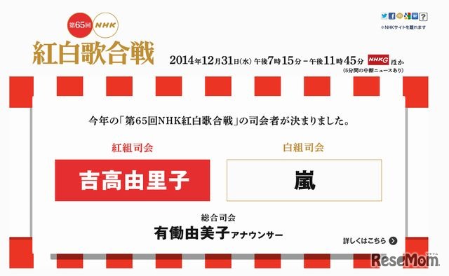 第65回NHK紅白歌合戦