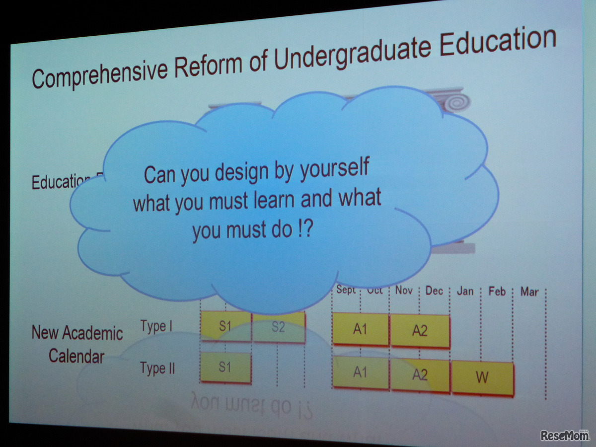 教育改革、新学事暦を通じて“学生に主体性をもって欲しい”。大学はそのための方策を模索する