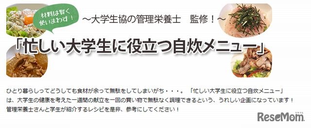忙しい大学生に役立つ自炊メニュー