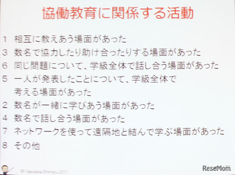 フューチャースクールによる成果報告の声の一部