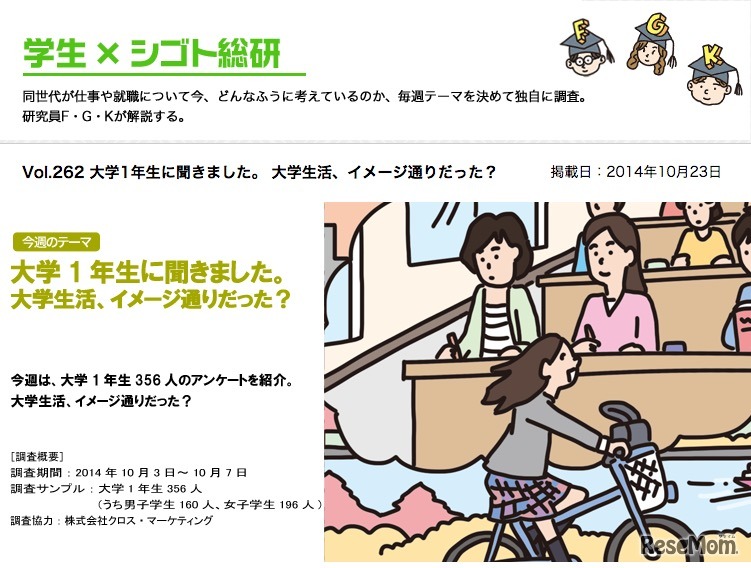 就職ジャーナルの「学生×シゴト総研」