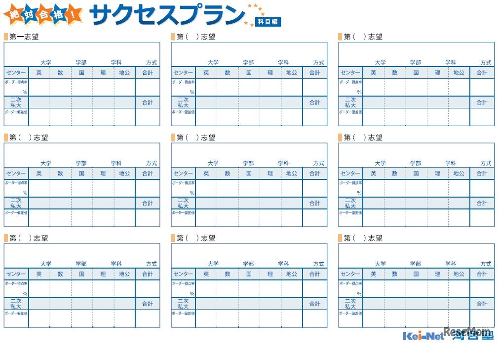 サクセスプラン～科目編～