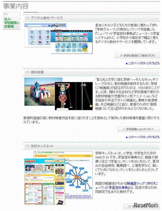 法人向け事業内容