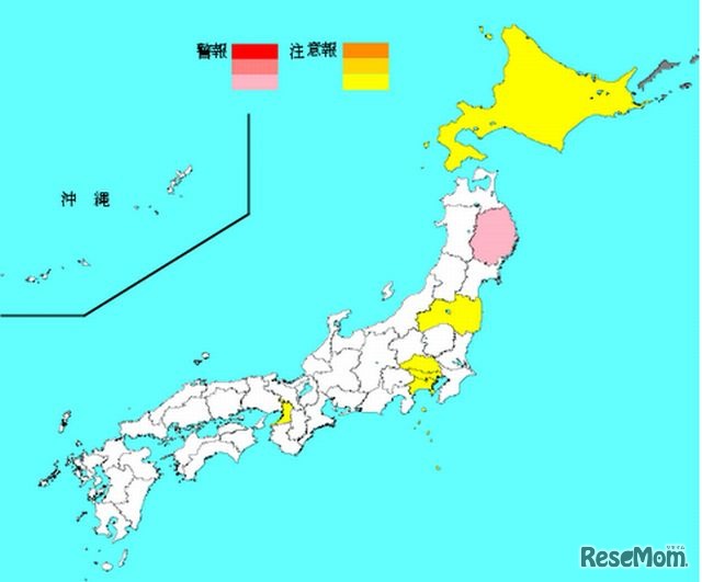 インフルエンザ流行レベルマップ