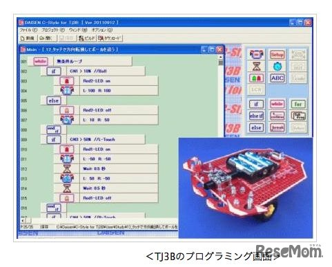 TJ3Bのプログラミング画面