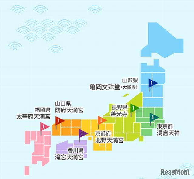 エリア別合格祈願神社人気ランキング