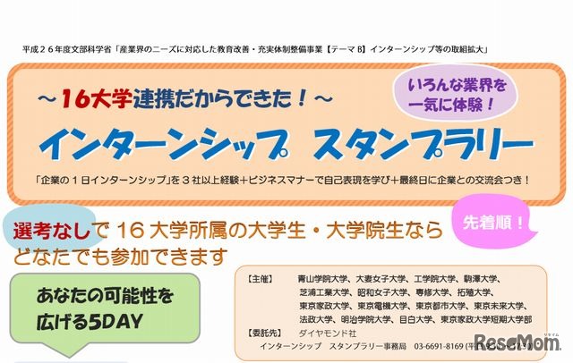 インターンシップスタンプラリー