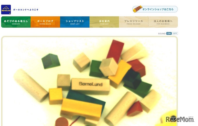 ボーネルンド、Webサイト