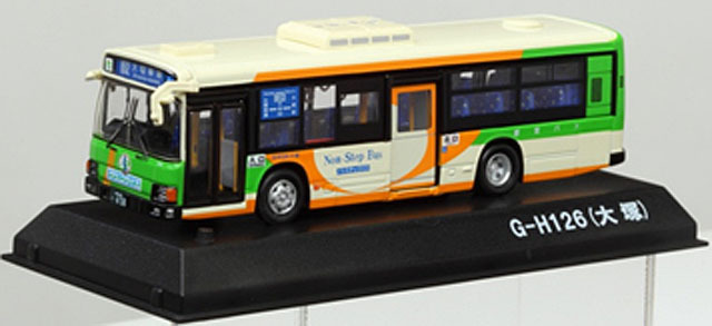 1/80スケールサウンド付きダイキャストモデル　H代幕車（いすゞエルガ）