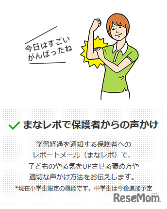 まなレポで保護者が勉強の進み具合など確認