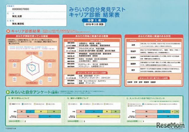 キャリア診断結果表