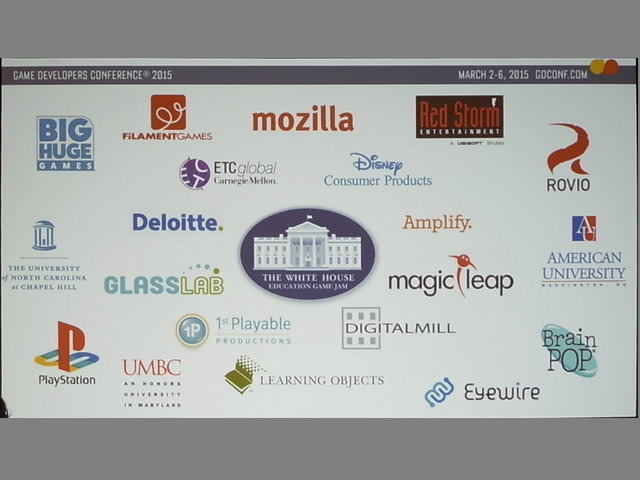 【GDC 2015】ホワイトハウスが教育をテーマにゲームジャムを開催、その概要とは？