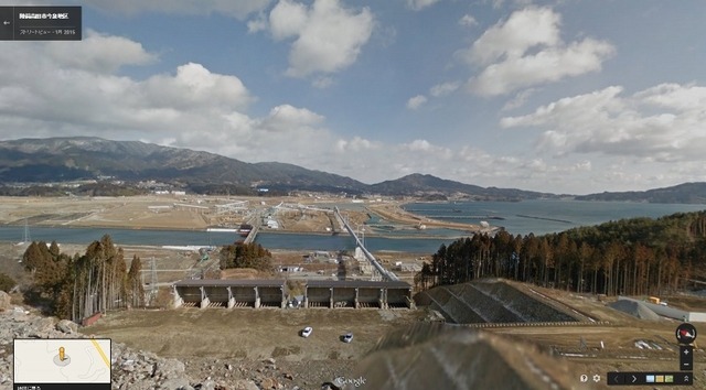 陸前高田市街地（提供：Google）