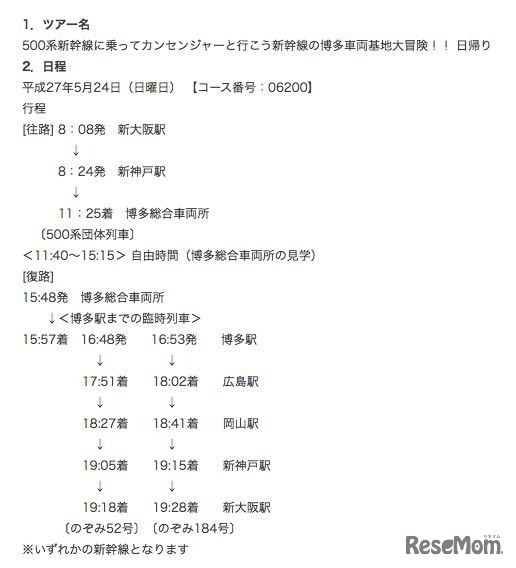 当日のスケジュール