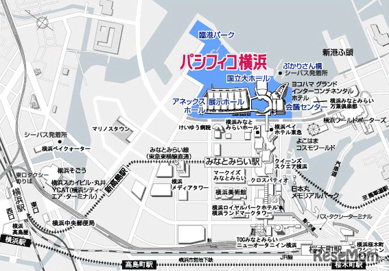 「パシフィコ横浜」アクセス