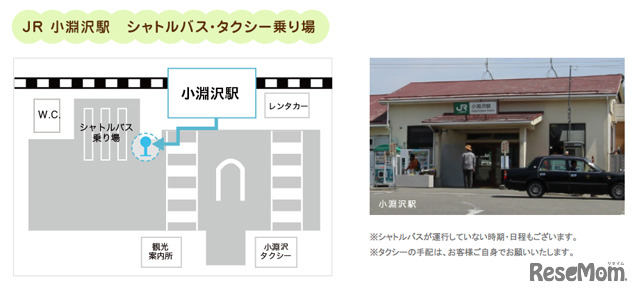 JR小淵沢駅 シャトルバス・タクシー乗り場