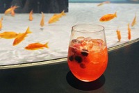 「お江戸の金魚ワンダーランド」にあわせ限定メニューも登場！　写真は金魚カクテル（ノンアルコール500円、アルコール550円　2種類あり※いずれも税込）