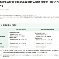 【高校受験2027】都立高の入試日程、学力検査2/21 画像