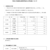 【高校受験2027】島根県立高、定員と日程公表…松江北で単位制導入 画像
