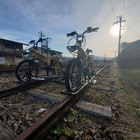 レール上を自分で走る「レールサイクル」くま川鉄道5/1から 画像
