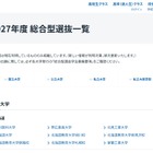 【大学受験2027】総合型選抜、国公私立大の一覧公表…駿台 画像