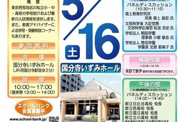 都内私立小中高34校が集結「スクールバンクフェスタ2015」5/16 画像