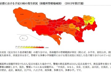 子どもの夏の感染症「手足口病」…東京都と神奈川県で警報レベル 画像