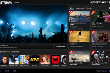 Android 3.0搭載タブレットでUstreamの視聴が可能に 画像