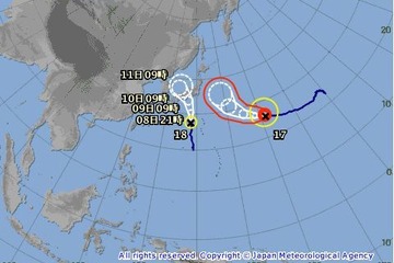 【台風18号】9日に接近、局地的に激しい雨 画像