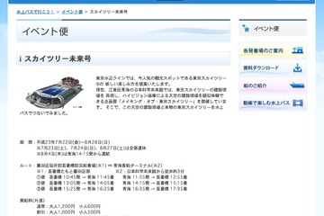 お台場と東京スカイツリーを結ぶ水上バス特別運航 画像