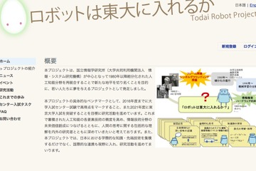 ロボットは東大に入れるか…東大目指しセンター試験の解答システム募集 画像