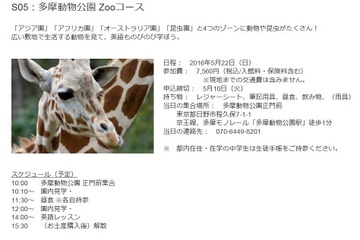 ネイティブ教師と博物館や動物園で英語レッスン「One Day Trip」 画像