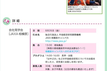 首都大学東京、JAXAを訪ねるリケジョ探検隊8/26 画像