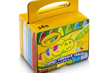 アスファルトに描けて消せる、鮮やかでカラフルなクレヨラ「ジャンボチョーク24色」 画像