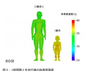幼児は60分で熱中症の危険、熱中症リスク評価技術開発 画像