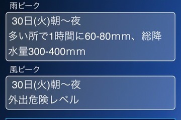 【台風10号】ウェザーニューズ、アプリで進路や最接近時間を配信 画像